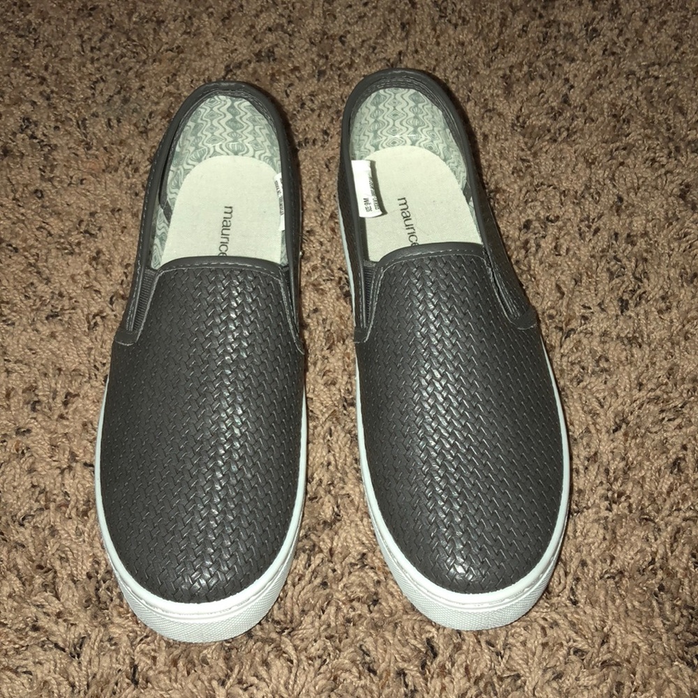 gray slip on shoes